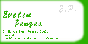evelin penzes business card
